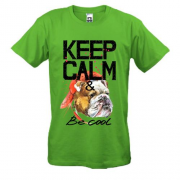 Футболка з Бульдогом "Ceep calm & be cool"