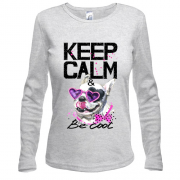 Лонгслив с Бульдогом "Ceep calm & be cool" (1)