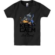 Детская футболка с доберманом "ceep calm & be cool"