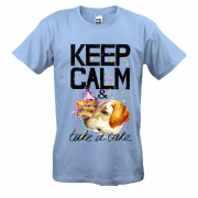Футболка з пойнтером "Keep calm & take a cake"