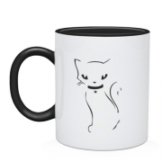 Чашка з силуетом кота