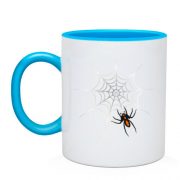 Чашка  с пауком и паутиной