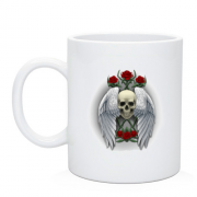 Чашка с черепом и ангельскими крыльями
