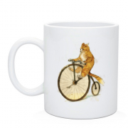 Чашка Кот на велосипеде