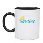 Чашка з написом Ukraine і колоском