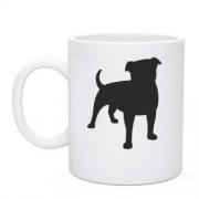 Чашка з силуетом собаки