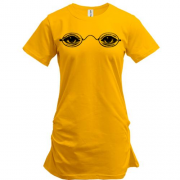 Подовжена футболка з очима в окулярах