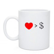 Чашка Любовь дороже денег