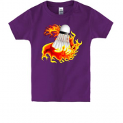 Дитяча футболка з воланчиком у вогні