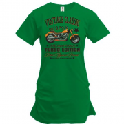 Подовжена футболка vintage classic moto