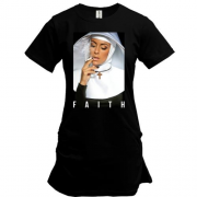 Подовжена футболка з черницею FAITH
