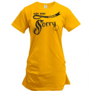 Подовжена футболка say me give sorry
