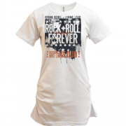 Подовжена футболка rock and roll forever