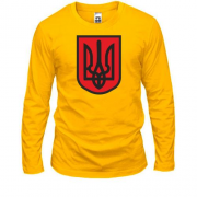 Лонгслів з червоно-чорним гербом України