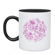 Чашка з фіолетовим орнаментом