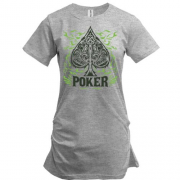 Подовжена футболка з покерною мастю (піка)