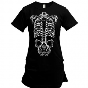 Подовжена футболка зі скелетом тіла