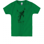 Дитяча футболка з тенісистом з частинок