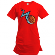 Подовжена футболка з баскетбольним м'ячем блискавкою