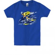 Дитяча футболка з їдучим велосипедистом