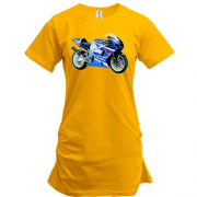 Подовжена футболка suzuki motorcycle