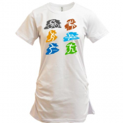 Подовжена футболка з емблемами видів спорту