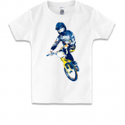 Дитяча футболка з велосипедистом в шоломі