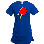 Подовжена футболка з ракеткою для настільного тенісу і м'ячем