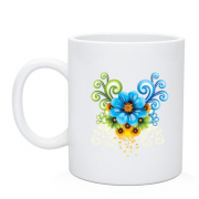 Чашка з орнаментом із квітів (2)