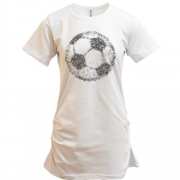 Подовжена футболка з футбольним м'ячем з елементів