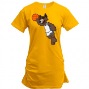 Подовжена футболка з вовком баскетболістом