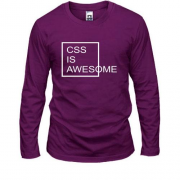 Лонгслів з написом "Css is awesome"