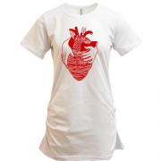 Подовжена футболка З серцем і usb