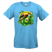 Футболка с бразильским попугаем