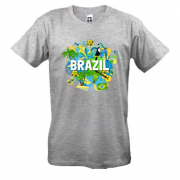 Футболка з бразильським колоритом і написом "brazil"