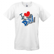 Футболка с надписью "i love dad"