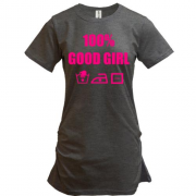 Подовжена футболка 100% Good girl