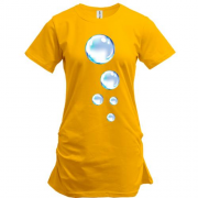 Подовжена футболка з мильними бульбашками