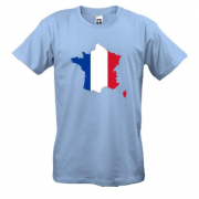 Футболка c картой-флагом Франции