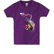 Детская футболка с гитарой и узорами