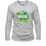 Лонгслив с бразильским колоритом и надписью "brazil"