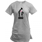 Подовжена футболка з мамою і дочкою