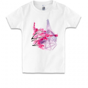 Детская футболка с Эйфелевой башней весной
