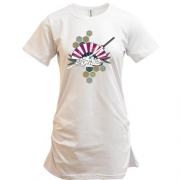 Подовжена футболка з японським мечем "катана"