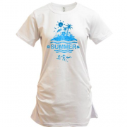 Подовжена футболка з пляжем "summer"