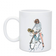Чашка Дівчина на велосипеді