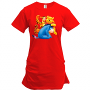 Подовжена футболка з героями мультика "Вінні Пух"