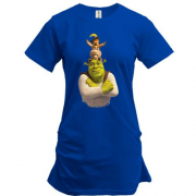 Подовжена футболка з героями з мультфільму "Шрек"