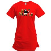 Подовжена футболка з героями мультфільму "Кунг-фу панда"