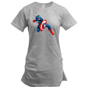 Подовжена футболка з Капітаном Америка